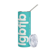 Load image into Gallery viewer, Let&#39;s Go B.... F*JB Lt. Blue LC Stainless Steel Tumbler
