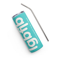 Load image into Gallery viewer, Let&#39;s Go B.... F*JB Lt. Blue LC Stainless Steel Tumbler
