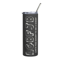 Load image into Gallery viewer, Let&#39;s Go B.... F*JB Blackboard Stainless Steel Tumbler
