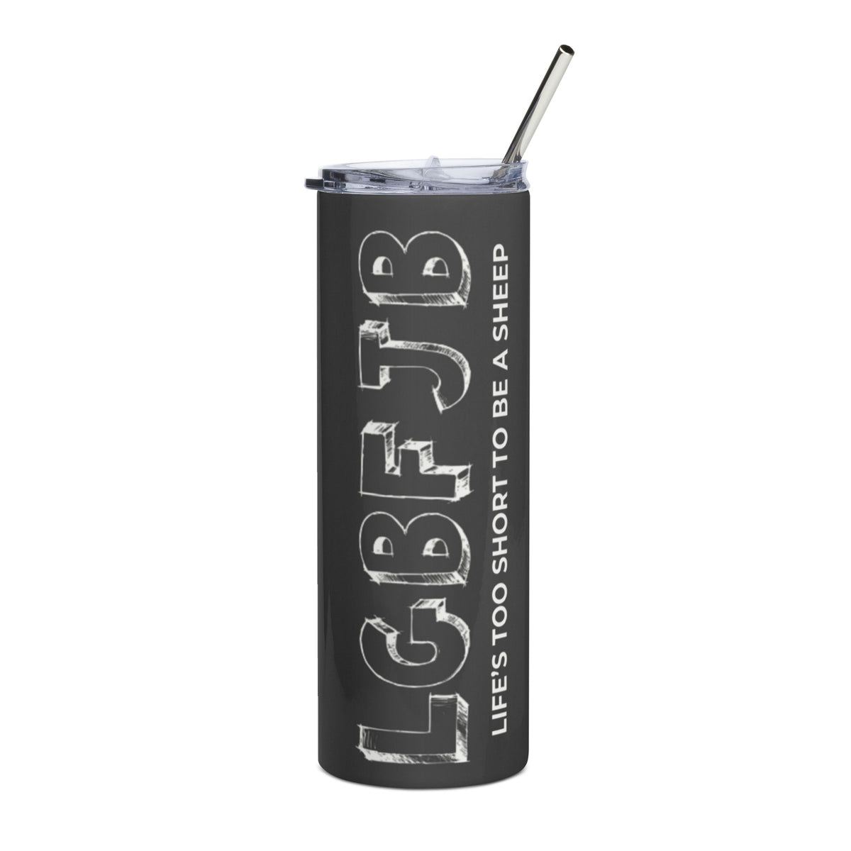 Let's Go B.... F*JB Blackboard Stainless Steel Tumbler