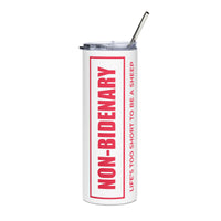 Load image into Gallery viewer, Non-Bidenary Red/White Stainless Steel Tumbler
