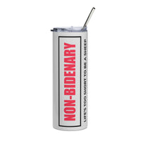 Load image into Gallery viewer, Non-Bidenary Gray/Red Stainless Steel Tumbler
