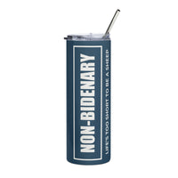 Load image into Gallery viewer, Non-Bidenary Blue/White Stainless Steel Tumbler
