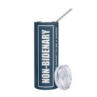 Load image into Gallery viewer, Non-Bidenary Blue/White Stainless Steel Tumbler
