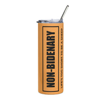 Load image into Gallery viewer, Non-Bidenary Orange/Black Stainless Steel Tumbler
