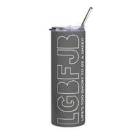 Load image into Gallery viewer, Let&#39;s Go B... F*JB OL Gray/White Stainless Steel Tumbler
