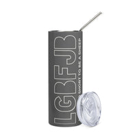 Load image into Gallery viewer, Let&#39;s Go B... F*JB OL Gray/White Stainless Steel Tumbler
