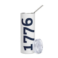 Load image into Gallery viewer, 1776 White/Navy Stainless Steel Tumbler
