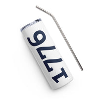 Load image into Gallery viewer, 1776 White/Navy Stainless Steel Tumbler
