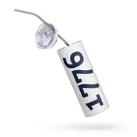 Load image into Gallery viewer, 1776 White/Navy Stainless Steel Tumbler
