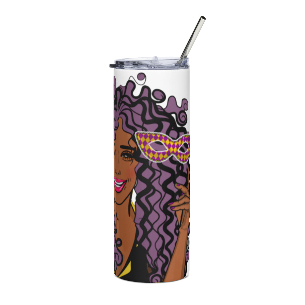 Mardi Gras 2023 Drink Up B*tches! Izzy Stainless Steel Tumbler