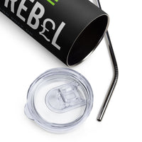 Load image into Gallery viewer, Rock+Reb£llion EQ Verde Stainless Steel Tumbler - Black
