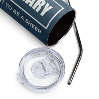 Load image into Gallery viewer, Non-Bidenary Blue/White Stainless Steel Tumbler
