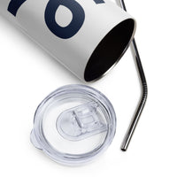 Load image into Gallery viewer, 1776 White/Navy Stainless Steel Tumbler
