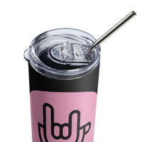 Load image into Gallery viewer, Rock+Reb£llion Rock Star Stainless Steel Tumbler - Black/Pink
