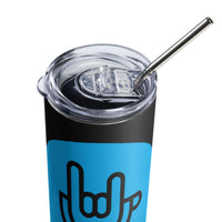 Load image into Gallery viewer, Rock+Reb£llion Rock Star Stainless Steel Tumbler - Black/Blue
