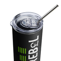 Load image into Gallery viewer, Rock+Reb£llion EQ Verde Stainless Steel Tumbler - Black
