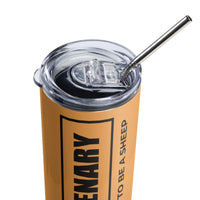 Load image into Gallery viewer, Non-Bidenary Orange/Black Stainless Steel Tumbler
