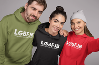 Load image into Gallery viewer, Let&#39;s Go B.... F*JB White Embroidered Unisex Hoodie
