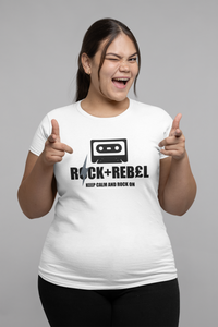 Load image into Gallery viewer, Rock+Reb£llion Cassette B-Side Women&#39;s Relaxed T-Shirt
