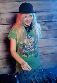 Load image into Gallery viewer, Rock+Reb£llion Turn It Up! Mufuka Women&#39;s Relaxed T-Shirt
