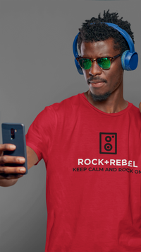 Load image into Gallery viewer, Rock+Reb£llion Speaker BWB Men&#39;s T-Shirt
