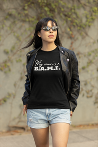 Load image into Gallery viewer, My Man&#39;s A Bad A** M&#39;Fer Blanco Women&#39;s Relaxed T-Shirt
