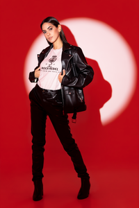 Load image into Gallery viewer, Rock+Reb£llion Retro Mic Ngo Women&#39;s Relaxed T-Shirt
