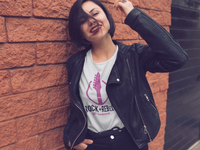 Load image into Gallery viewer, Rock+Reb£llion Guitar C Fucsia Ngo Women&#39;s Relaxed T-Shirt
