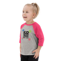 Load image into Gallery viewer, Toddler Kid Lives Matter Baseball Shirt
