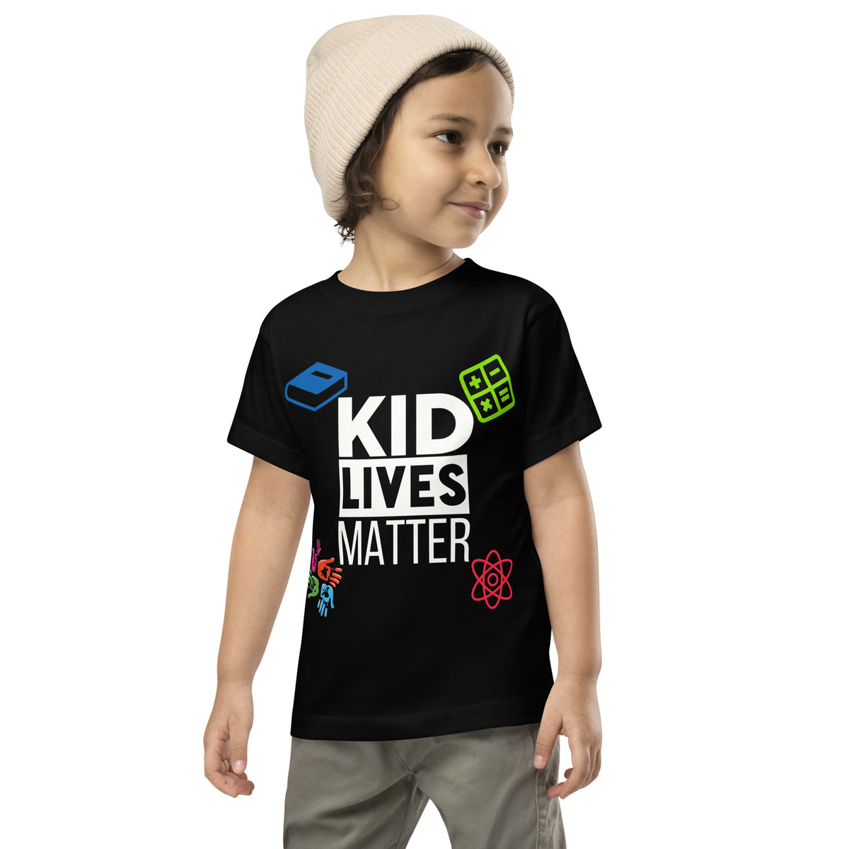 Toddler Kid Lives Matter Short Sleeve T-Shirt - Black