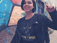 Load image into Gallery viewer, Rock+Reb£llion Guitar Angel Women&#39;s Relaxed T-Shirt
