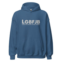 Load image into Gallery viewer, Let&#39;s Go B.... F*JB White Embroidered Unisex Hoodie
