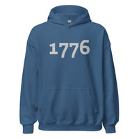 Load image into Gallery viewer, 1776 White Embroidered Unisex Hoodie
