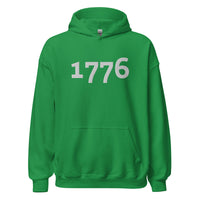 Load image into Gallery viewer, 1776 White Embroidered Unisex Hoodie
