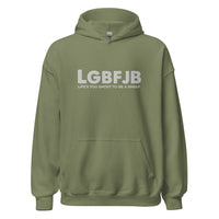 Load image into Gallery viewer, Let&#39;s Go B.... F*JB White Embroidered Unisex Hoodie
