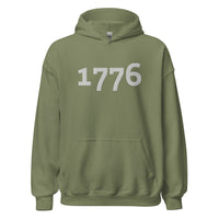 Load image into Gallery viewer, 1776 White Embroidered Unisex Hoodie
