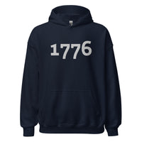 Load image into Gallery viewer, 1776 White Embroidered Unisex Hoodie
