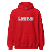 Load image into Gallery viewer, Let&#39;s Go B.... F*JB White Embroidered Unisex Hoodie
