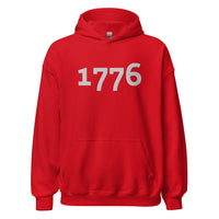 Load image into Gallery viewer, 1776 White Embroidered Unisex Hoodie

