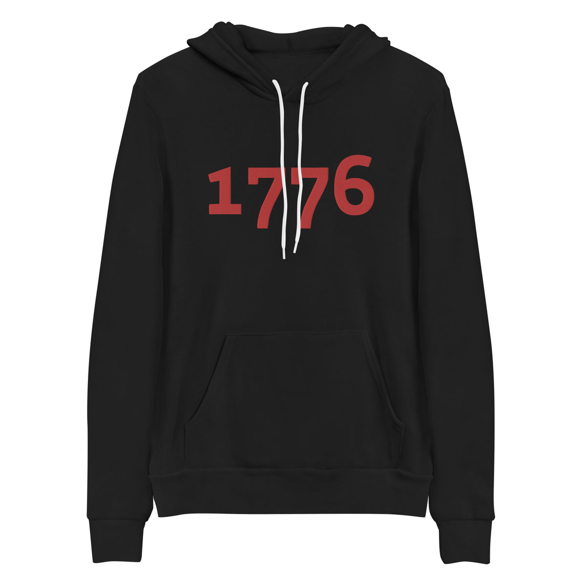 1776 Red Embroidered Women's Fleece Hoodie