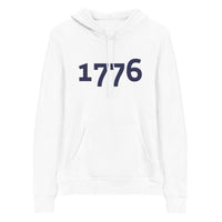 Load image into Gallery viewer, 1776 Navy Embroidered Women&#39;s Fleece Hoodie
