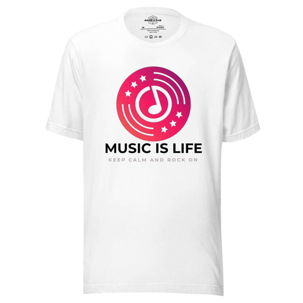 Music Is Life, Keep Calm & Rock On DK Men's T-Shirt