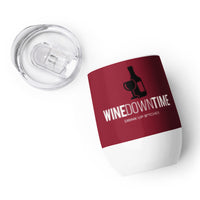 Load image into Gallery viewer, Wine Down Time Wine Tumbler  BUR BKWHTG
