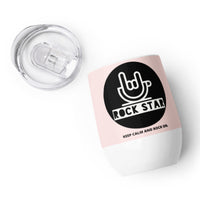 Load image into Gallery viewer, Rock Star Wine Tumbler PK BKWTG
