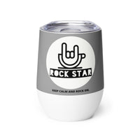 Load image into Gallery viewer, Rock Star Wine Tumbler GY WTBKG
