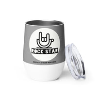 Load image into Gallery viewer, Rock Star Wine Tumbler GY WTBKG
