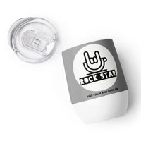 Load image into Gallery viewer, Rock Star Wine Tumbler GY WTBKG
