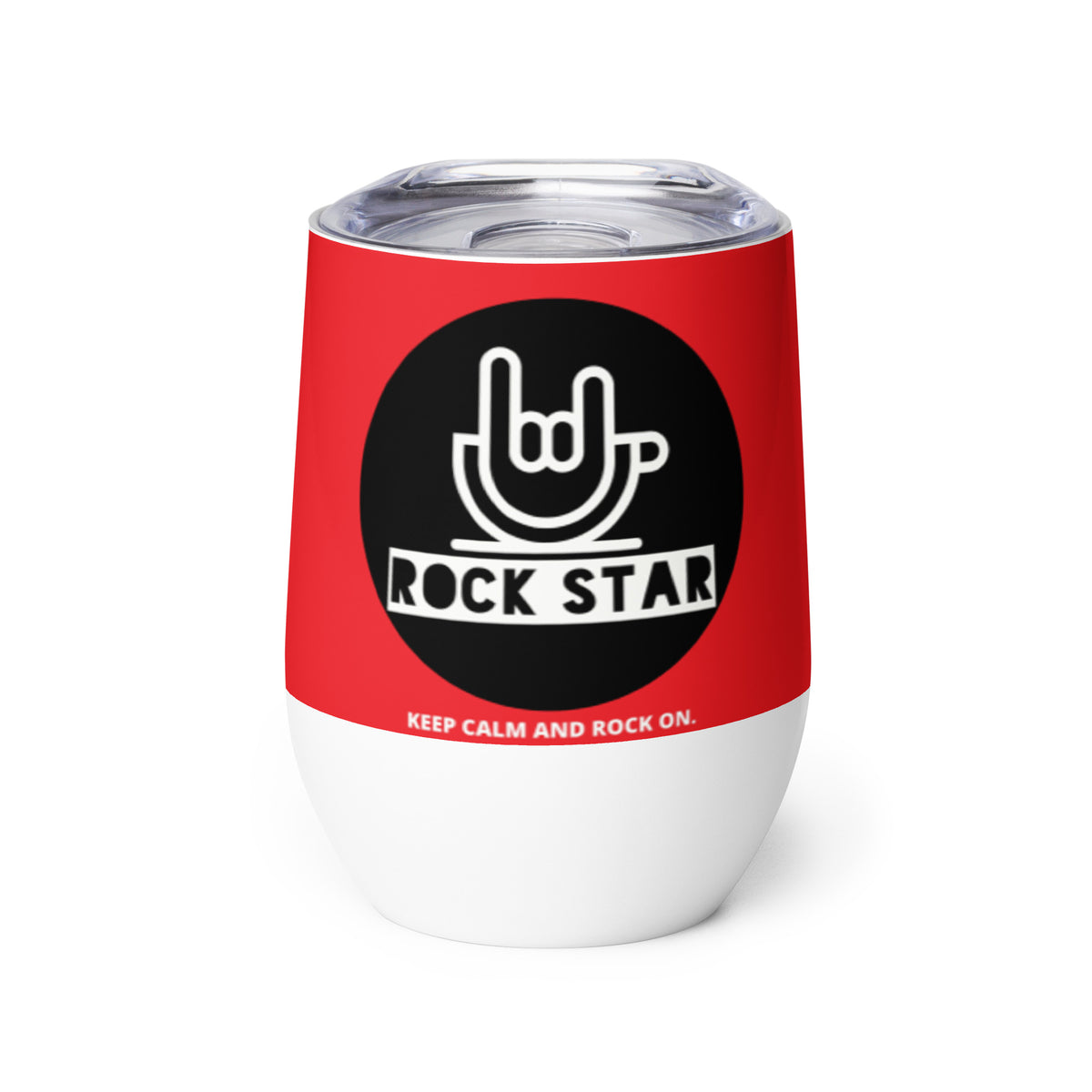 Rock Star Wine Tumbler RD BKWTG