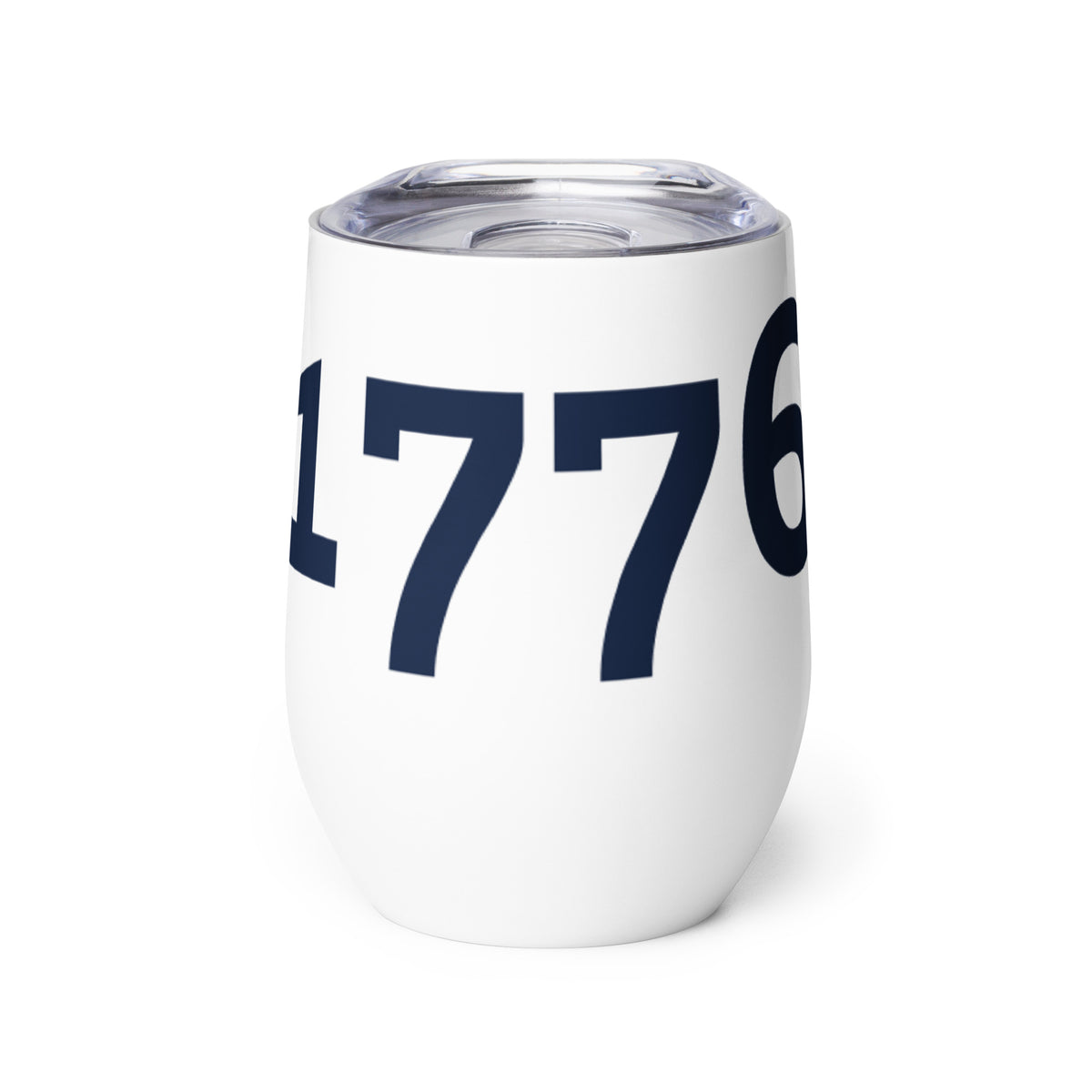 1776 White/Navy Wine Tumbler